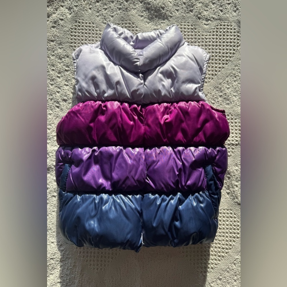Y2k Old Navy Purple/Blue Puffer Vest 3T